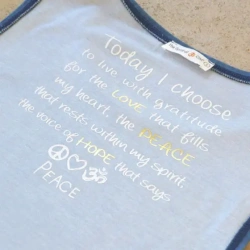 Yogatopp "Peace OM" - Blue, str M