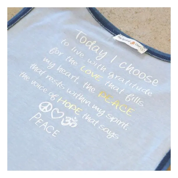 Yogatopp "Peace OM" - Blue, str M