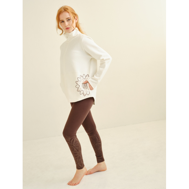 Mena Bomullsjakke m/Rosenkvarts - Crema 