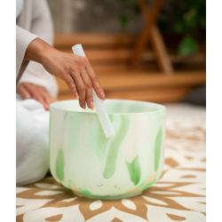Marble Singing Bowl 10", Note F4, Heart Chakra