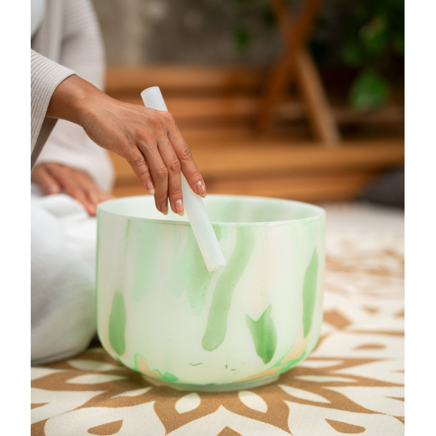 Marble Singing Bowl 10", Note F4, Heart Chakra