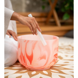 Marble Singing Bowl 10", Sacral Chakra