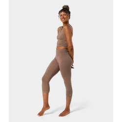 Manduka Dhara Capri Yogatights - Lions Mane Heather