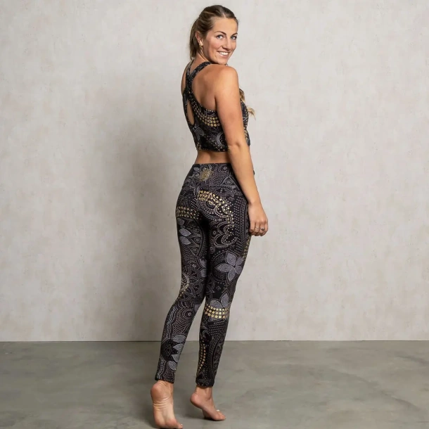 Yoga leggings Maui Black Natur m/turmalin 