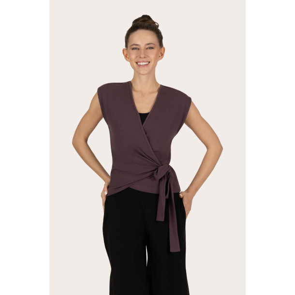 Aurora Wrap Top - Berry