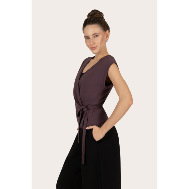 Aurora Wrap Top - Berry