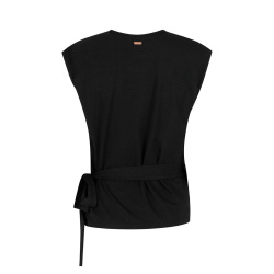 Aurora Wrap Top - Black 