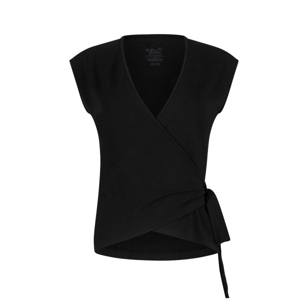 Aurora Wrap Top - Black 