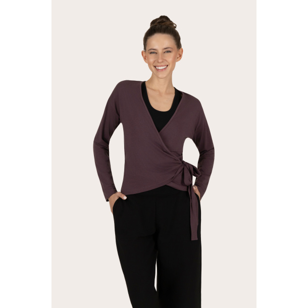 Aurora Wrap Sweather - Berry 