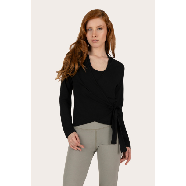 Aurora Wrap Sweather - Onyx Black