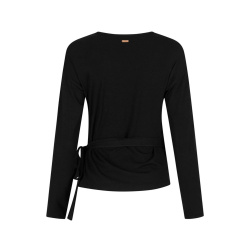 Aurora Wrap Sweather - Onyx Black