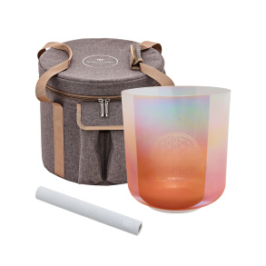 Flower of Life Essence Crystal Sing. Bowl 9'' - 128 hz, C3