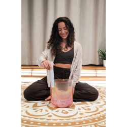 Flower of Life Essence Crystal Sing. Bowl 9'' - 128 hz, C3