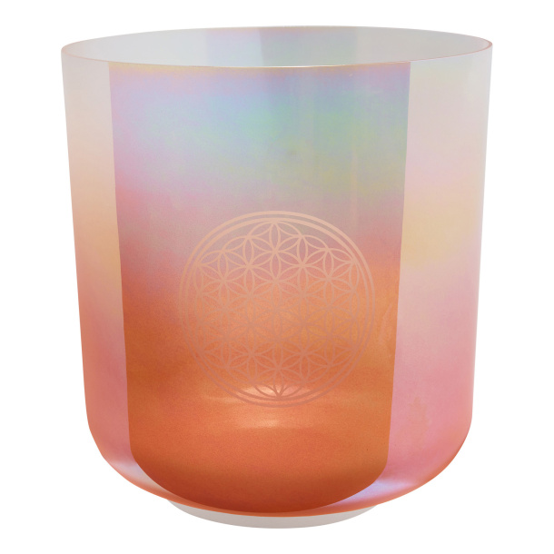 Flower of Life Essence Crystal Sing. Bowl 9'' - 128 hz, C3