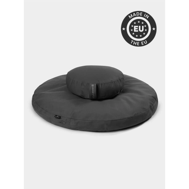 Zabuton / Meditasjonspute og Zafu Sett  - Koksgr