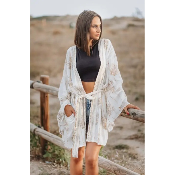 Kimono Bali - Hvite 