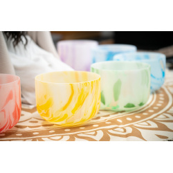 Marble Crystal Singing Bowl Chakra Set 