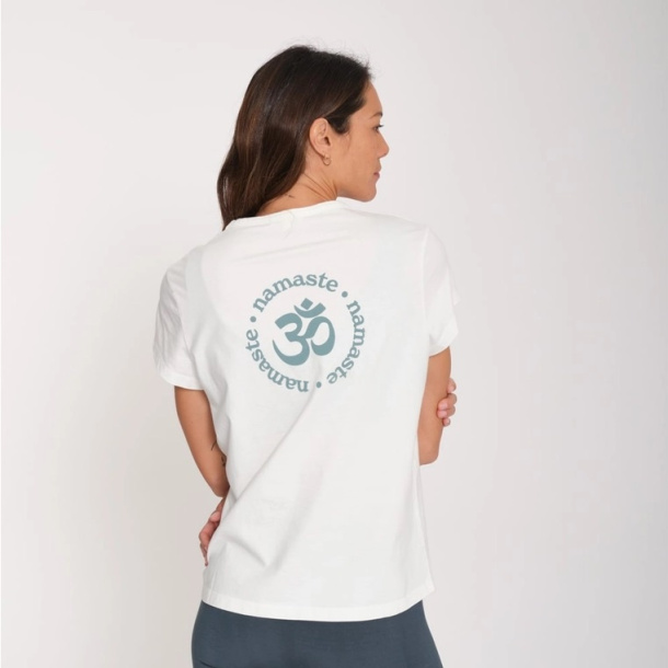 T-shirt Namaste kologisk, Off-hvite 