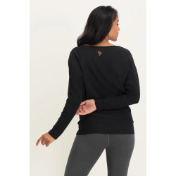 Budhi Longsleeve Yoga Shirt - Onyx Black 