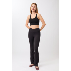 Flared Yoga Pants - Black