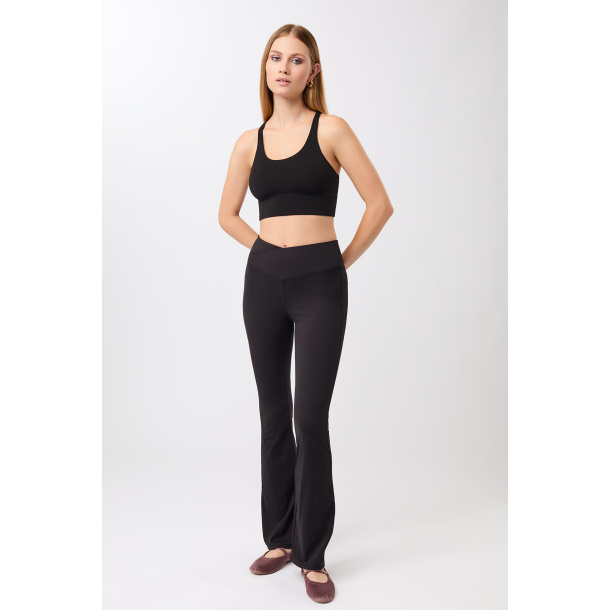 Flared Yoga Pants - Black