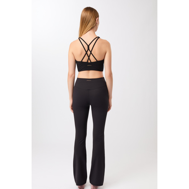 Flared Yoga Pants - Black
