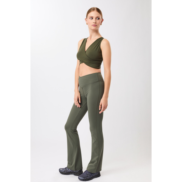 Flared Yoga Pants - Leaf