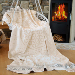 Mandala Pledd, beige