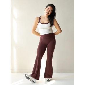 Rise Flare Yogatights - Burgundy