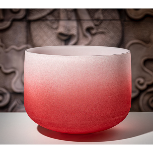 Meinl Sonic Energy Crystal Singing Bowl 14", Frosted, Note C, Root Chakra, Red