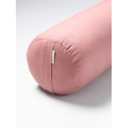 Bolster Rund - kologisk bomull, Rose Quartz
