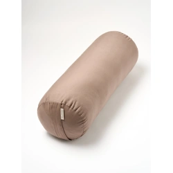 Bolster Rund - kologisk bomull, Deep Taupe