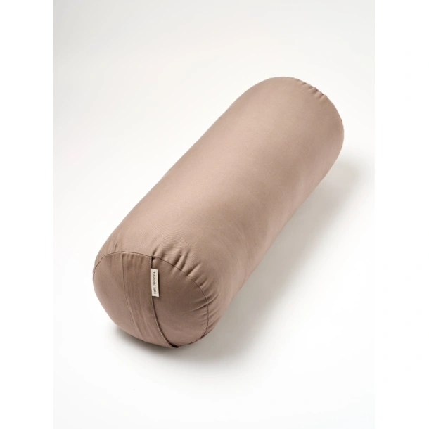 Bolster Rund - kologisk bomull, Deep Taupe