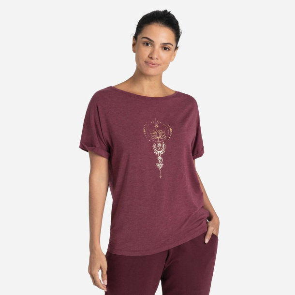 T-shirt "Eka Padma", kologisk, vinrd, kun str L og XL 