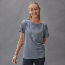 T-shirt Lotus - Blue/Gold