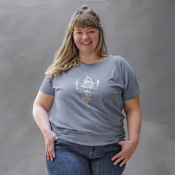 T-shirt Lotus - Blue/Gold