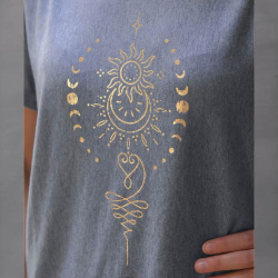 T-shirt Lotus - Blue/Gold
