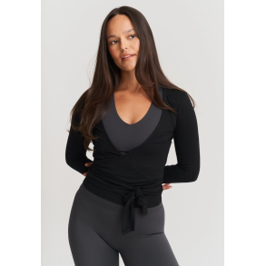 Soft Ballet Wrap Top - Black