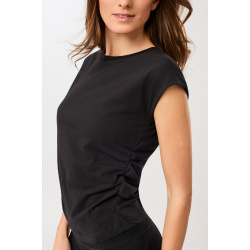 Side Ruffled Top - Black 