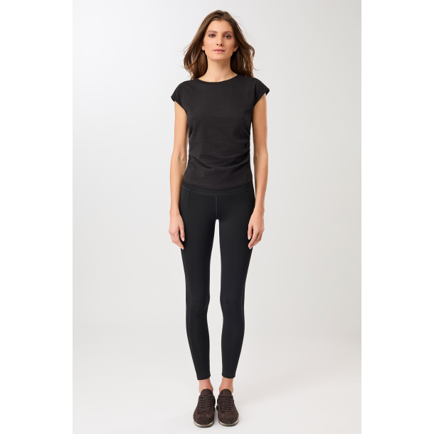 Side Ruffled Top - Black 