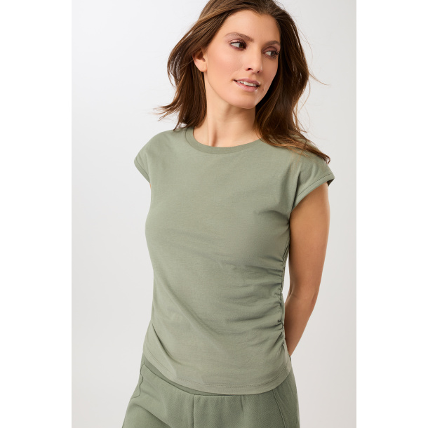 Side Ruffled Top - Green Sage