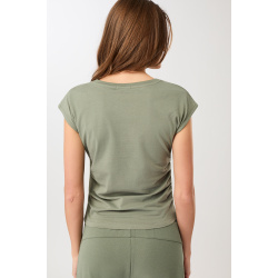 Side Ruffled Top - Green Sage