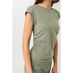 Side Ruffled Top - Green Sage