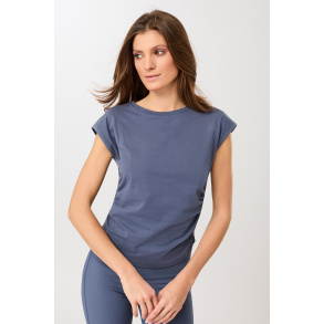 Side Ruffled Top - Blue 