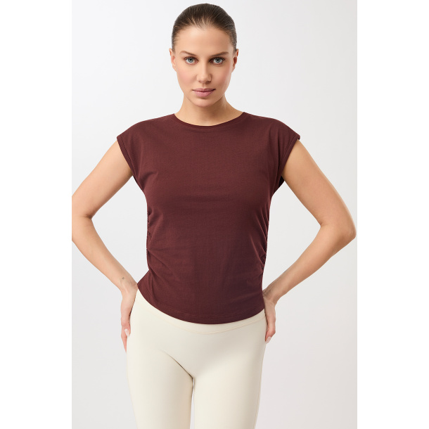 Side Ruffled Top - Ruby