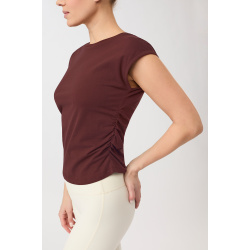 Side Ruffled Top - Ruby