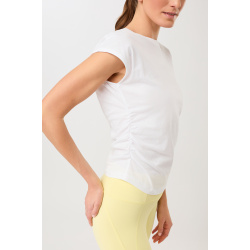 Side Ruffled Top - White