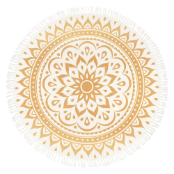 Sonic Energy Meditation Rug, Vintage Gold