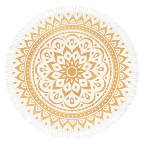 Sonic Energy Meditation Rug, Vintage Gold