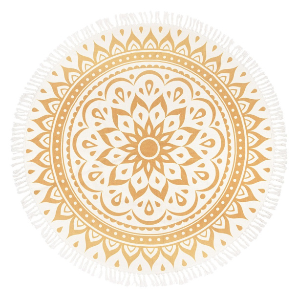 Sonic Energy Meditation Rug, Vintage Gold